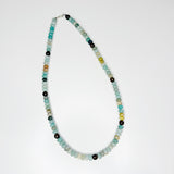 The Clarissa - 8mm Rondelle Amazonite and Faceted Smoky Quartz Necklace, Clarity and Courage Necklace
