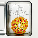 Fake Pizza Magnets, Set of 8 + Tin