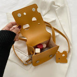 Cheese Costume Bag, Small Novelty Thin PU Leather Cheese Bag, Fanny Pack, Not for Everyday Wear