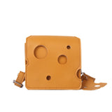 Cheese Costume Bag, Small Novelty Thin PU Leather Cheese Bag, Fanny Pack, Not for Everyday Wear