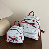 Polyester Red Bow Bag Set, Backpack Bag Set
