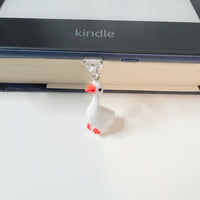 Porch Goose Kindle Dust Plug Charm, Phone Charm for IPhone, Cute Charm, Dainty Charm
