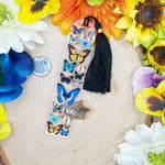 Butterfly Acrylic bookmark with Black tassel