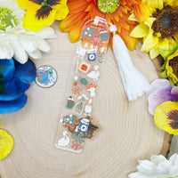 Cottage Core Duck Acrylic bookmark with white tassel