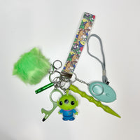 Green Toy Alien Safety Keychain