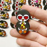 Foodie Pizza Penguin Enamel Pin