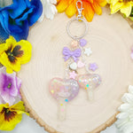 OOAK Little Twin Stars Resin Lollipop Keychain