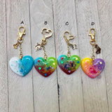 Wonderland Inspired Heart Keychains