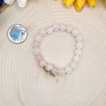 Rose Quartz Gemstone Stretch Bracelet - 6.5 Inches