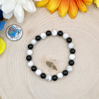 *PREORDER* 8mm Chess/Go Themed Gemstone Bracelet