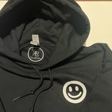 FINAL SALE “This is Your Sign You’re Meant to be Alive” Smiley Face Hoodie in Black